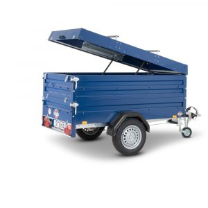 STEMA FT 750 kg Deckelanhänger groß blau ungebremst 2070 x 1080 x 810 mm Querträger für Fahrradträger - 100 km/h geeignet Urlaubsanhänger abschließbar
