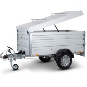STEMA FT 7.5-20-10.1B 750 kg Deckelanhänger groß GEBREMSR 2070 x 1080 x 810 mm Querträger für Fahrradträger - 100 km/h Urlaubsanhänger abschließbar FÜHRERSCHEIN B