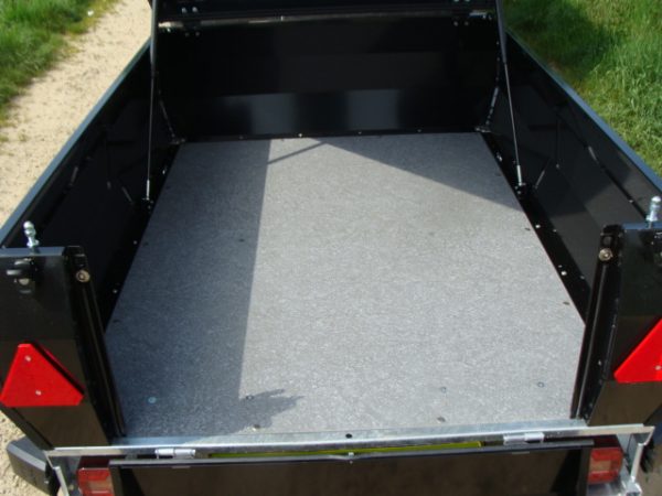 STEMA RETRO 850 kg schwarz mit Dachreling Deckelanhänger/Campinganhänger gebremst 1470 x 1070 x 400 mm - 100 km/h Urlaubsanhänger abschließbar Stahlfelgen 195/55 R10C – Bild 10