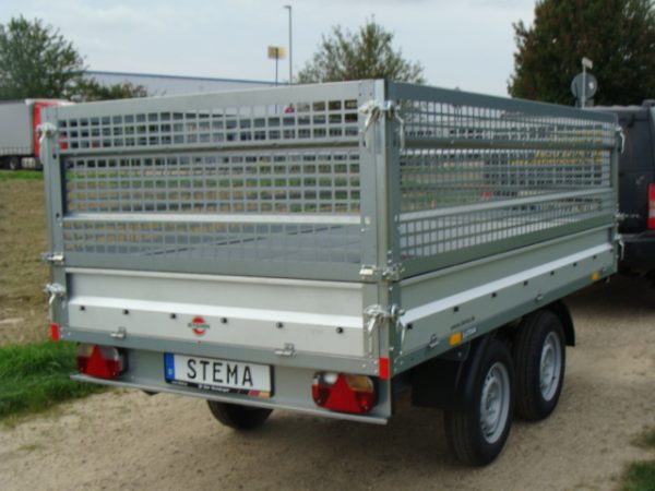 ***STEMA SHL 02 20-30-15.1 Hochlader mit Laubgitteraufsatz alle Seiten abklappbar 3010 x 1530 x 910 - 2000 kg doppelachser 13 Zoll gebremst 100 km/h möglich – Bild 4