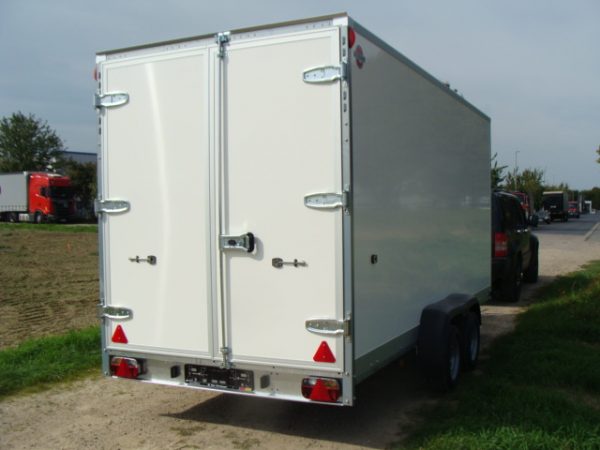***NEU + STEMA P-Box STPK 02 35-46-18.2.P20.2 gebremst Kofferanhänger 3500 kg - 4520 x 1870 x 2040 - 13 Zoll Bereifung 2 Flügeltüren abschließbar doppelachser 100 km/h möglich – Bild 4